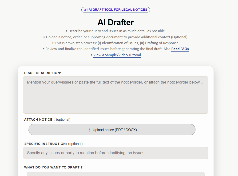 How to use TaxTMI AI Drafter
